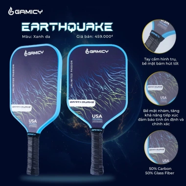 Vợt Pickleball Earthquake Panther sợi carbon kết hợp thủy tinh nhẹ 389.000 VNĐ 3 Vợt Pickleball Earthquake Panther sợi carbon kết hợp thủy tinh nhẹ 389.000 VNĐ 3