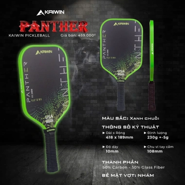 Vợt Pickleball Earthquake Panther sợi carbon kết hợp thủy tinh nhẹ 389.000 VNĐ
