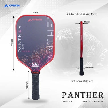 Vợt Pickleball Earthquake Panther sợi carbon kết hợp thủy tinh nhẹ 389.000 VNĐ 9 Vợt Pickleball Earthquake Panther sợi carbon kết hợp thủy tinh nhẹ 389.000 VNĐ 9