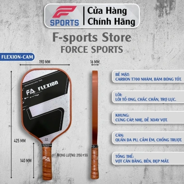 Vợt Pickleball F-sports Carbon T700 Perseus PRO Flexion - Chính Hãng, Giá 495k