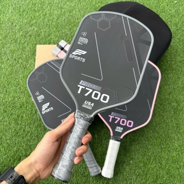 Vợt Pickleball F-Sports T700 Pro Carbon Nhám Cao Cấp – Kiểm Soát Tối Đa, Màu Hồng Xám, Giá 495k 4 Vợt Pickleball F-Sports T700 Pro Carbon Nhám Cao Cấp – Kiểm Soát Tối Đa, Màu Hồng Xám, Giá 495k 4