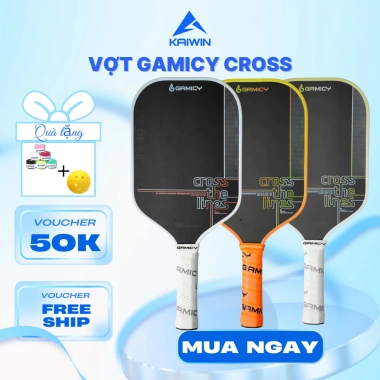 Vợt Pickleball GAMICY CROSS GEN 2 Carbon Graphite 230g, sợi thủy tinh - Chính Hãng, Giá Ưu Đãi 2.67 Triệu 9