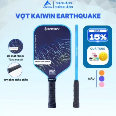 Vợt Pickleball GAMICY EARTHQUAKE Carbon+Glass Fiber Chuẩn Thi Đấu - Giá 390.150₫