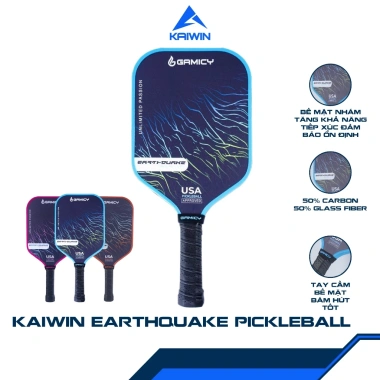 Vợt Pickleball GAMICY EARTHQUAKE Carbon+Glass Fiber Chuẩn Thi Đấu - Giá 390.150₫