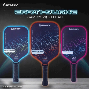 Vợt Pickleball Gamicy Earthquake PRO Carbon Nhẹ Bền Hàng Chính Hãng - Giá 392.693₫