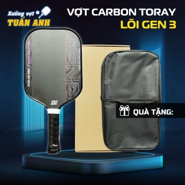 Vợt Pickleball Gen 3 Carbon T700 – Kiểm Soát Lực Tối Ưu, Lõi Toray 16mm, Dành Cho Chơi & Thi Đấu - Giá Ưu Đãi 800.000₫