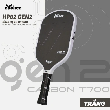 Vợt Pickleball HP02 Gen 2 carbon T700 ba lớp – Cứng mạnh, lực bật mạnh, giá 1,231,000₫