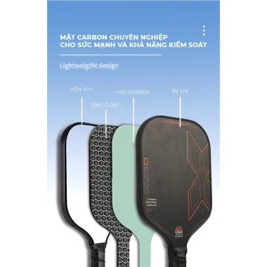 Vợt Pickleball IGA PK01.8 viền đỏ đen siêu nhẹ - Giá chỉ 185.000đ giảm 21%