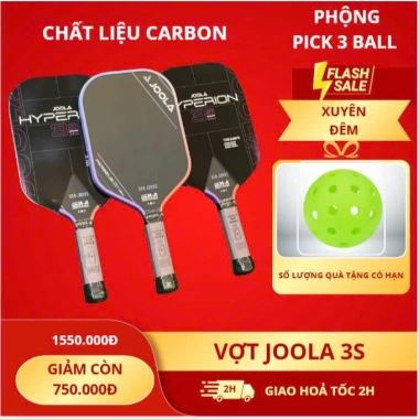 Vợt Pickleball Joola Hyperion 3s 16mm Cacbon mặt nhám siêu nhẹ, kiểm soát bóng dễ dàng, 599.000₫ (giá gốc 718.800₫)