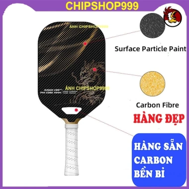 Vợt Pickleball Jusain Carbon 3K Siêu Bền, Mặt Nhám 14mm, Thiết Kế Rồng - Giá Ưu Đãi 750.000 VND