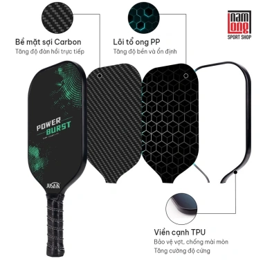 Vợt Pickleball JUSAIN CARBON Cao Cấp – Chịu Lực, Siêu Bền, Nhiều Mẫu, Giá 500k