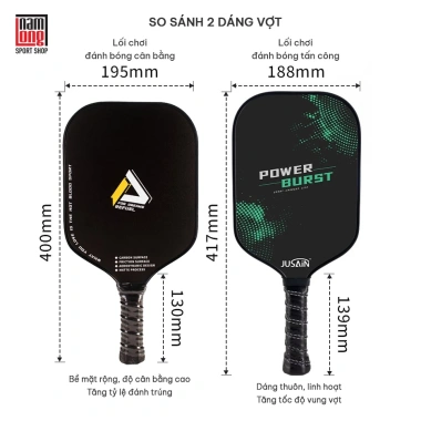 Vợt Pickleball JUSAIN CARBON Cao Cấp – Chịu Lực, Siêu Bền, Nhiều Mẫu, Giá 500k 5 Vợt Pickleball JUSAIN CARBON Cao Cấp – Chịu Lực, Siêu Bền, Nhiều Mẫu, Giá 500k 5