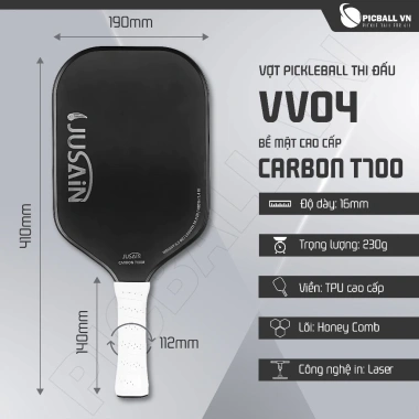 Vợt Pickleball Jusain PICBALL VV04 – Tấn Công Mạnh, Điều Bóng Xoáy, 599.500₫
