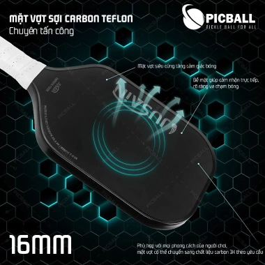 Vợt Pickleball Jusain PICBALL VV04 – Tấn Công Mạnh, Điều Bóng Xoáy, 599.500₫