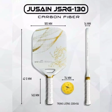 Vợt Pickleball Jusain T700 14mm Rồng Đen – Kiểm Soát Tối Đa, Lực Xoáy Mạnh