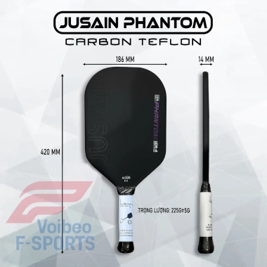 Vợt Pickleball Jusain Tera Gen4 BV81 – Carbon Nhám Ép Nóng, Kiểm Soát Tốt, Tăng Lực Đánh, Giá 1.75 Triệu