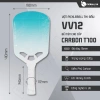 Vợt Pickleball Jusian Khoét Lỗ Khí Động Học, Tay Cầm Dài - Tăng Lực Đánh, Kiểm Soát Ổn Định, Giá 600.000đ VV12
