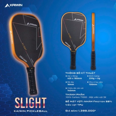 Vợt Pickleball KAIWIN Arnos T1.000 Glass Mặt Nhám 100% Carbon Viền Cao Cấp 469.000 VND