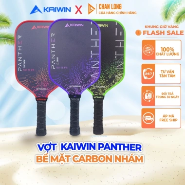 Vợt Pickleball Kaiwin Panther 16mm Carbon Nhám - Cán Dài Tăng Kiểm Soát, Giá 479.000₫ 2 Vợt Pickleball Kaiwin Panther 16mm Carbon Nhám - Cán Dài Tăng Kiểm Soát, Giá 479.000₫ 2