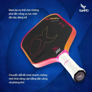 Vợt Pickleball Kamito Alpha 16mm Carbon T700 - Siêu nhẹ, độ bền cao, giá chỉ 2.740.000₫