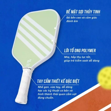 Vợt Pickleball Kids Facolos Little Champs 14MM USAPA – Tiêu chuẩn quốc tế, cho trẻ em, 630.000₫