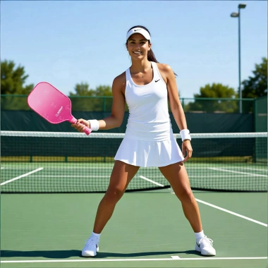 Vợt Pickleball màu hồng 16mm + bộ 2 bóng + túi lưới - Giá ưu đãi 247.320 VND