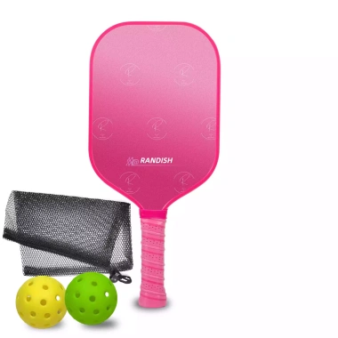 Vợt Pickleball màu hồng 16mm + bộ 2 bóng + túi lưới - Giá ưu đãi 247.320 VND