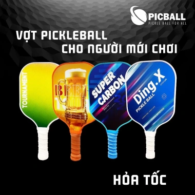 Vợt Pickleball Người Mới - Sợi Thủy Tinh Lõi Tổ Ong, Nảy Tốt, Tặng Bóng - PICBALL VNL01 90k