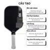 Vợt Pickleball QIS YT011 Carbon T700 Công Thủ Cao Cấp, Mặt Nhám Bám Bóng Siêu Bền, Điều Hướng Chuẩn, Giá 950k 2