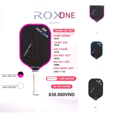 Vợt Pickleball Roxone 3K Carbon + Túi, Bóng Tập, Bảo Hành 3 Tháng - 940.000₫