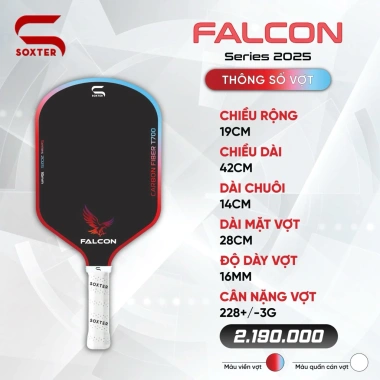 Vợt Pickleball SOXTER Falcon Series 2.025 - Mặt Carbon T700 Độ Nhám Cao, Kiểm Soát Đỉnh Cao, Giá 1.8 Triệu 7