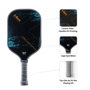 Vợt Pickleball Sportbase X-Revo-05 Carbon Fiber cao cấp, lõi tổ ong giảm rung - Giá chỉ 1.58 triệu 6 Vợt Pickleball Sportbase X-Revo-05 Carbon Fiber cao cấp, lõi tổ ong giảm rung - Giá chỉ 1.58 triệu 6