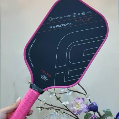 Vợt Pickleball T1.000 Promax carbon siêu nhám - Dụng cụ cao cấp tặng quấn cán, 525k