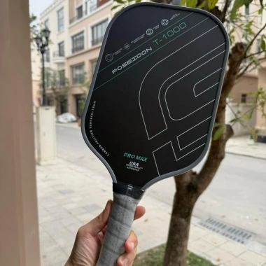 Vợt Pickleball T1.000 Promax carbon siêu nhám - Dụng cụ cao cấp tặng quấn cán, 525k