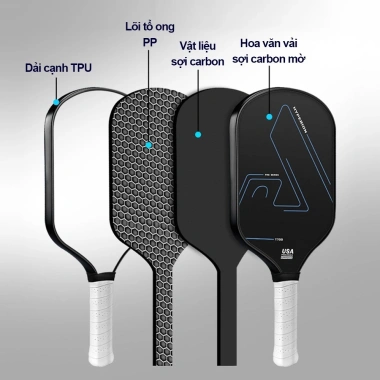 Vợt Pickleball T700 16mm Carbon Nhám Siêu Nhẹ Màu Cam - Giá chỉ 550.000₫ 3