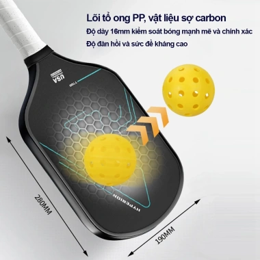 Vợt Pickleball T700 16mm Carbon Nhám Siêu Nhẹ Màu Hồng Giá chỉ 550.000 ĐLIMA 2