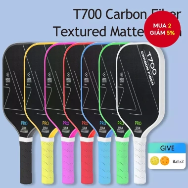 Vợt Pickleball T700 16MM Pro Sợi Carbon Bề Mặt Mờ - Giá Ưu Đãi 333.720₫