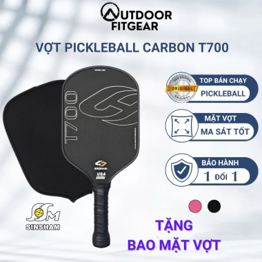 Vợt Pickleball T700 Carbon 16MM Bề Mặt Mờ Siêu Nhẹ, Sợi Nóng Pro, Giá 651.000₫