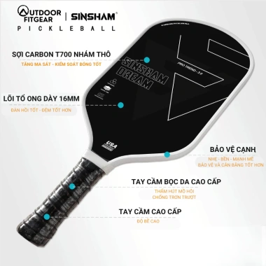 Vợt Pickleball T700 Carbon 16MM Bề Mặt Mờ Siêu Nhẹ, Sợi Nóng Pro, Giá 651.000₫ 9 Vợt Pickleball T700 Carbon 16MM Bề Mặt Mờ Siêu Nhẹ, Sợi Nóng Pro, Giá 651.000₫ 9