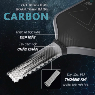 Vợt Pickleball T700 Carbon 16mm Siêu Nhẹ, Chống Mài Mòn, Bền Lâu - Giá 229.000 VND 3 Vợt Pickleball T700 Carbon 16mm Siêu Nhẹ, Chống Mài Mòn, Bền Lâu - Giá 229.000 VND 3