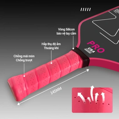 Vợt Pickleball T700 FIBER PRO Sợi Carbon Siêu Nhẹ Bề Mặt Nhám Nhiều Màu - Giá 550k (Giảm từ 687.5k) - DONLIMA 4