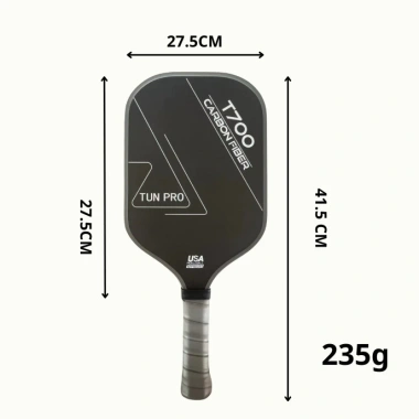 Vợt Pickleball T700 mặt nhám 16mm phủ carbon siêu nhẹ tặng 2 bóng luyện tập 4 Vợt Pickleball T700 mặt nhám 16mm phủ carbon siêu nhẹ tặng 2 bóng luyện tập 4