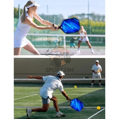Vợt Pickleball T700 PRO Sport24h - Carbon cao cấp, mặt nhám siêu nhẹ, bộ trẻ em và người lớn, giá ưu đãi 190.000₫