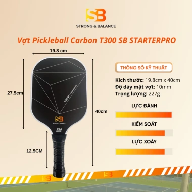 Vợt Pickleball T700 Pro tím SB Ultra Control - Siêu rẻ 293.400đ, giá gốc 366.750đ, mua trực tiếp xưởng 10