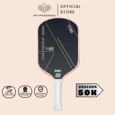 Vợt Pickleball T700 PRO Viền Hồng - Mặt Carbon Siêu Nhám, Giá ưu đãi 345.000₫