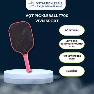 Vợt Pickleball T700 Pro VIVN SPORT mặt nhám siêu nhẹ - công thủ toàn diện, chỉ 299.000₫ 8 Vợt Pickleball T700 Pro VIVN SPORT mặt nhám siêu nhẹ - công thủ toàn diện, chỉ 299.000₫ 8