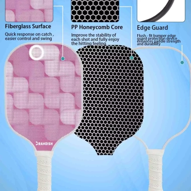 Vợt Pickleball Thủy Tinh Nhẹ Bền, thích hợp huấn luyện và trận đấu, cho mọi cấp độ