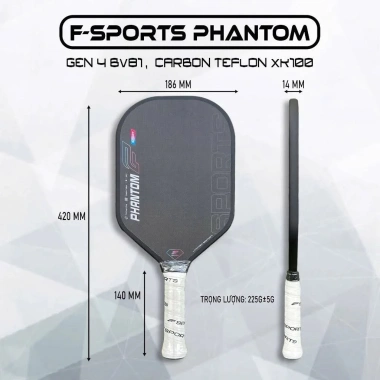 Vợt Pickleball TruFoam 16mm F-SPORT - Trợ Lực Cao, Điểm Ngọt Rộng, Carbon Nhám, 1.990.000₫ 6