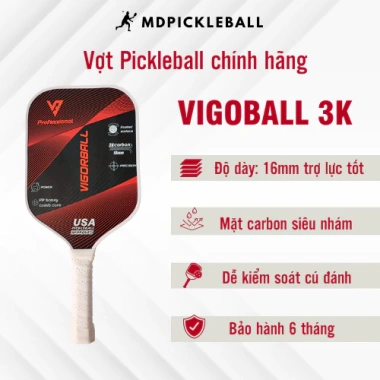 Vợt Pickleball Vigoball MD sợi carbon 16mm - Bền, chịu lực tốt, giá ưu đãi 260.000₫ 2 Vợt Pickleball Vigoball MD sợi carbon 16mm - Bền, chịu lực tốt, giá ưu đãi 260.000₫ 2