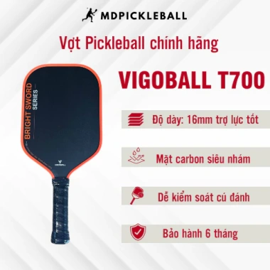 Vợt Pickleball Vigoball MD sợi carbon 16mm - Bền, chịu lực tốt, giá ưu đãi 260.000₫